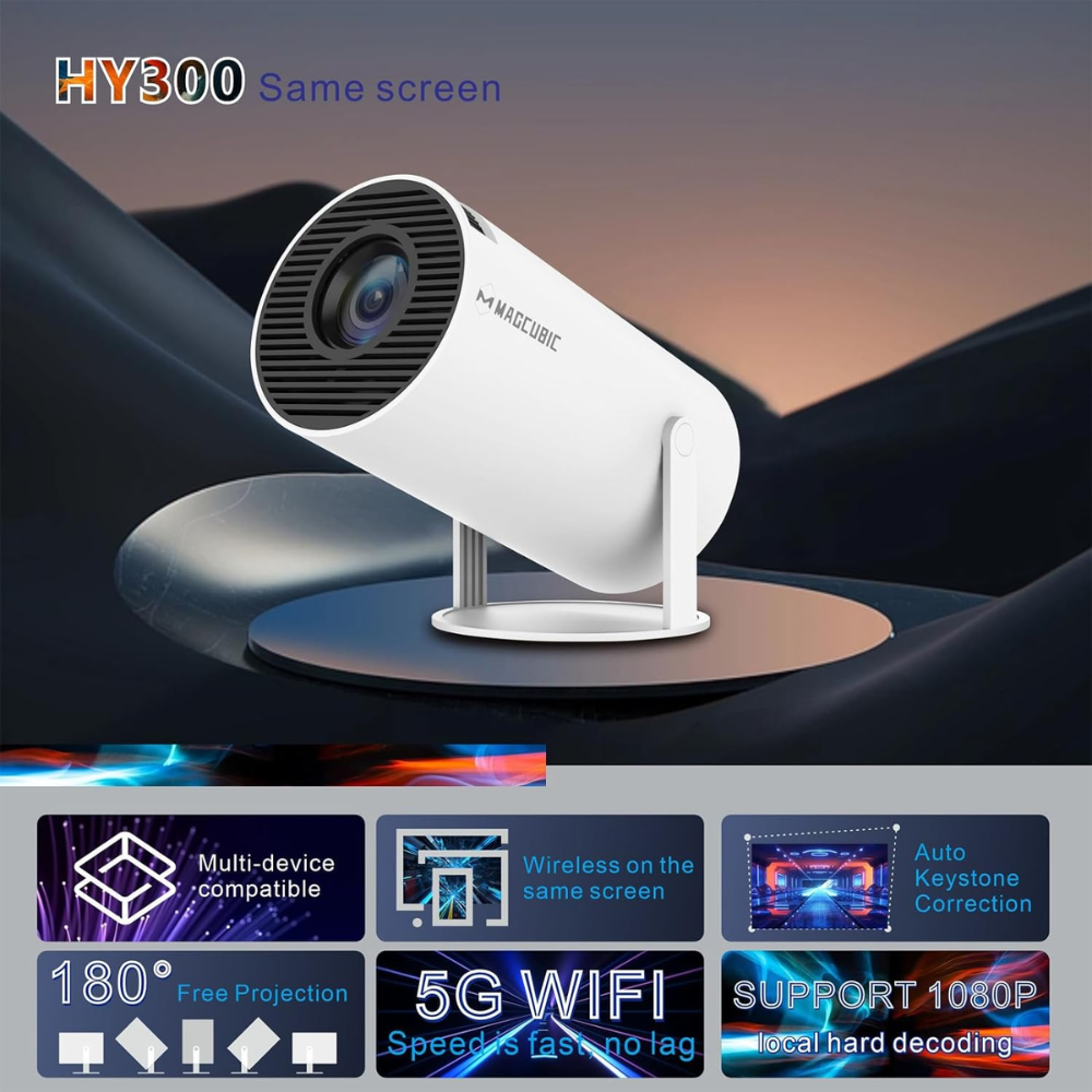 Proyector Smart 4k Hy300 Wifi Bluetooth